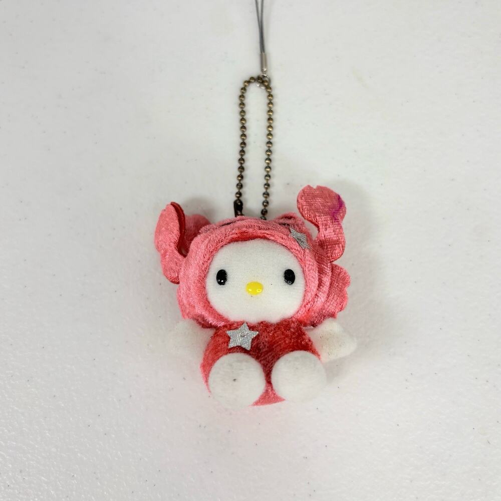 Vtg Sanrio Hello Kitty Crab Costume Keychain 2002 Y2K